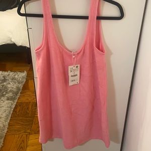 NWT Zara pink terry dress